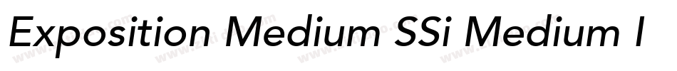 Exposition Medium SSi Medium Italic字体转换